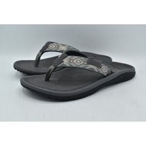 Pendleton Mens Size 13 Gray Blue Southwestern Flip Flop Sandals Thongs Shoes